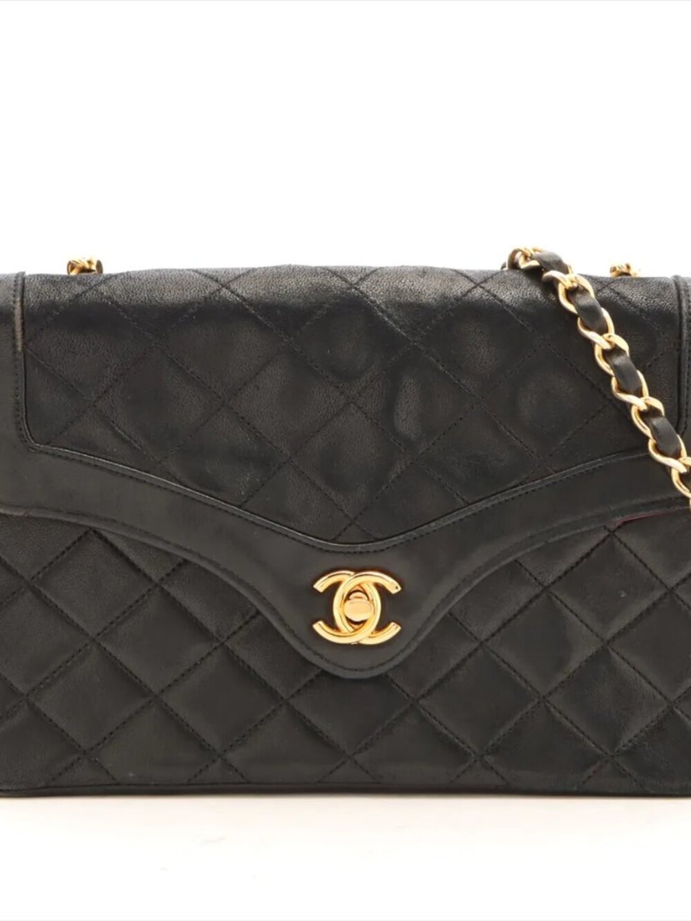 Chanel Vintage 24K Gold Plated Flap A14
